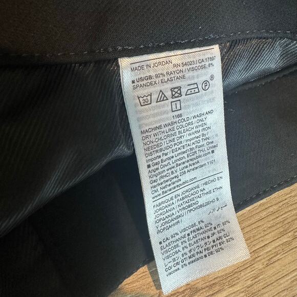 Banana Republic LONG High Rise Modern Straight Refined Pant Black 10 713498 - Picture 8 of 12